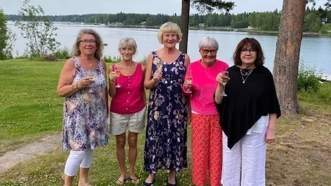 Maria Jungmarker, Ann-Marie Damberg (Samuelsson), Gun-Mari Lundman (Pettersson), Margareta Wännerdahl (Sundström) och Monika Altrén (Hillberg).