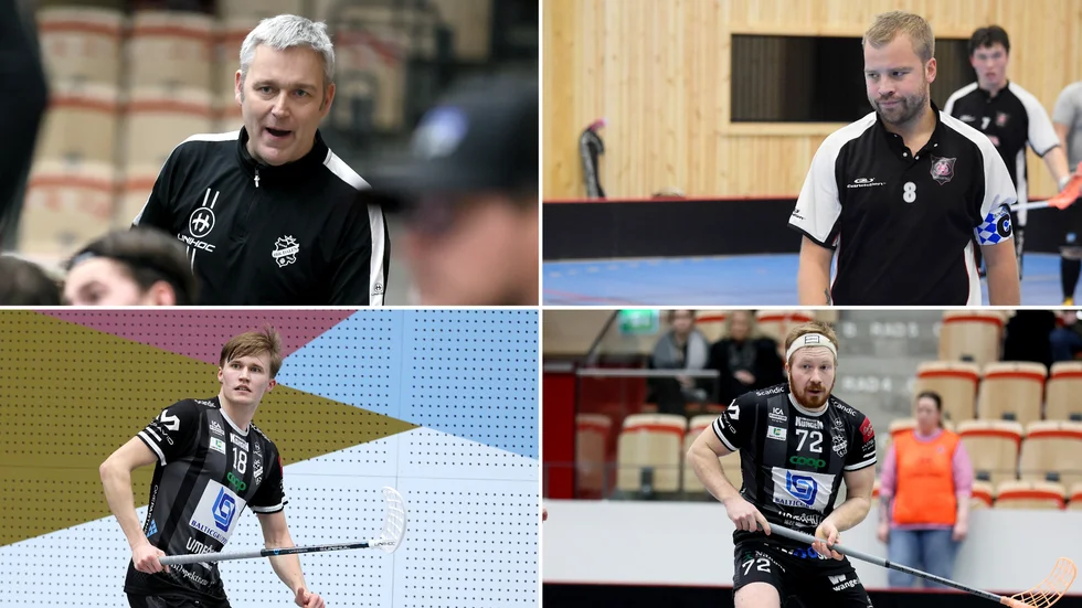 Dalentränaren Urban Karlsson (uppe tv) är positiv till Mikael Nöjds (uppe th) idé. Går allt i lås får Alexander Hedlund och Pär Forsman spela en SSL-match på sin gamla hemmaplan, Balderhallen i Skellefteå. 