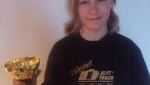 Josefin Grunditz från Råneå BK vann viktklassen flickor äldre 48 kg.