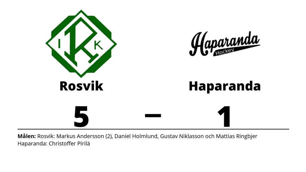 Rosvik IK vann mot Haparanda HF