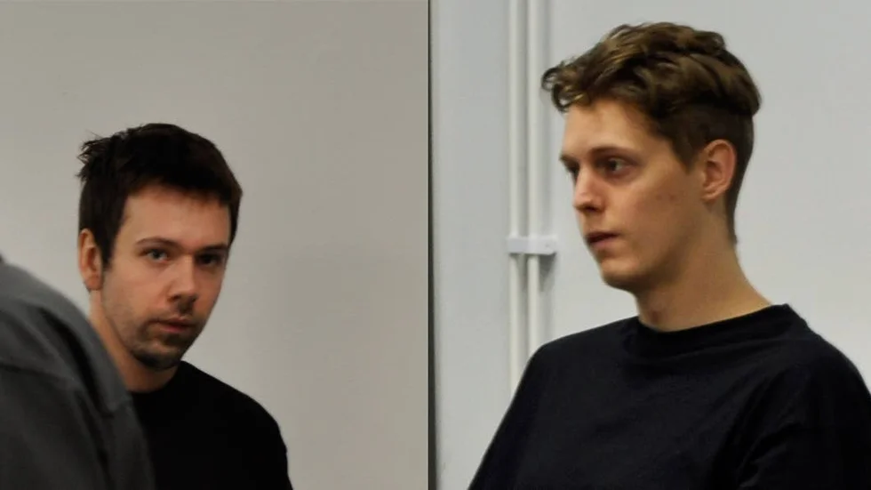 SKYLDIGA. Krille Hansson och Rasmus Enmark döms båda för medhjälp till mordet på Andreas Ylipää i början av november förra året. Tingsrätten anser att det inte finns bevis nog för att fälla en av männen för mordet.