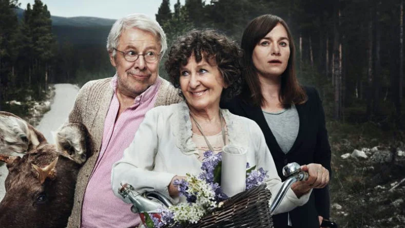 avrundning. Sven Wollter, Siw Malmkvist och Camilla Larsson.