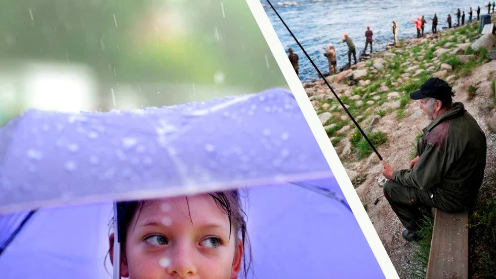 Regn. "Nog kan säsongen hämta sig, vi har ju en och en halv månad kvar", säger fisketurismrådgivaren Mikael Kivijärvi.