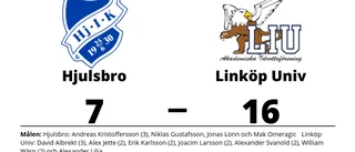 Målfest för Linköp Univ borta mot Hjulsbro
