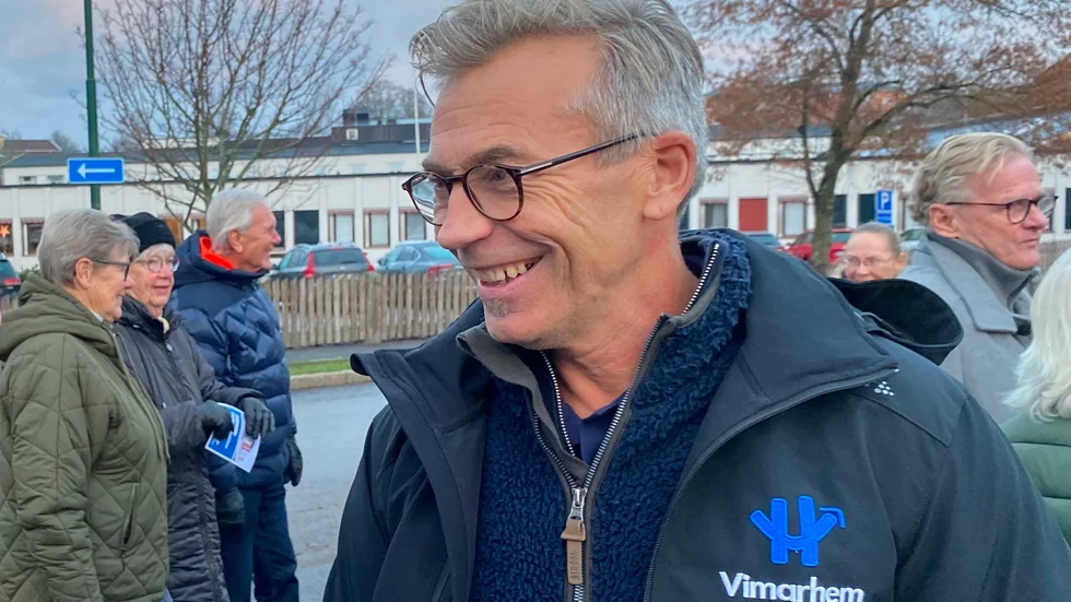 Johan Oléhn är vd för Vimarhem som nu är ägare till Systembolagsfastigheten i Vimmerby centrum.