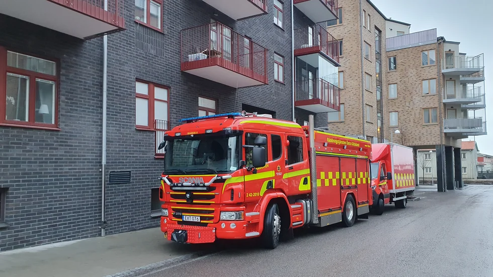 Två enheter från Räddningstjänsten Östra Götaland ryckte ut till adressen i Övre Vasastaden.