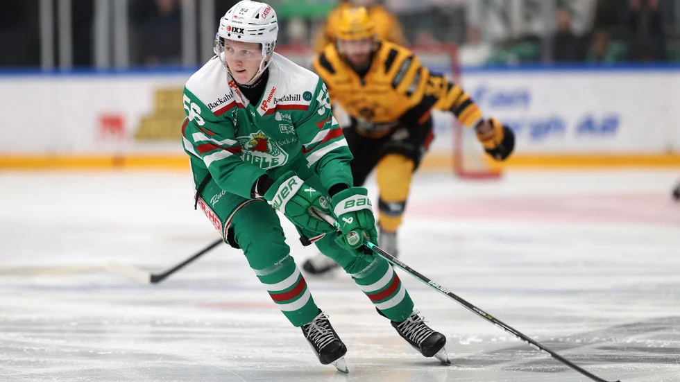 Rögles Adam Engström under söndagens sjätte kvartsfinal mot Skellefteå.