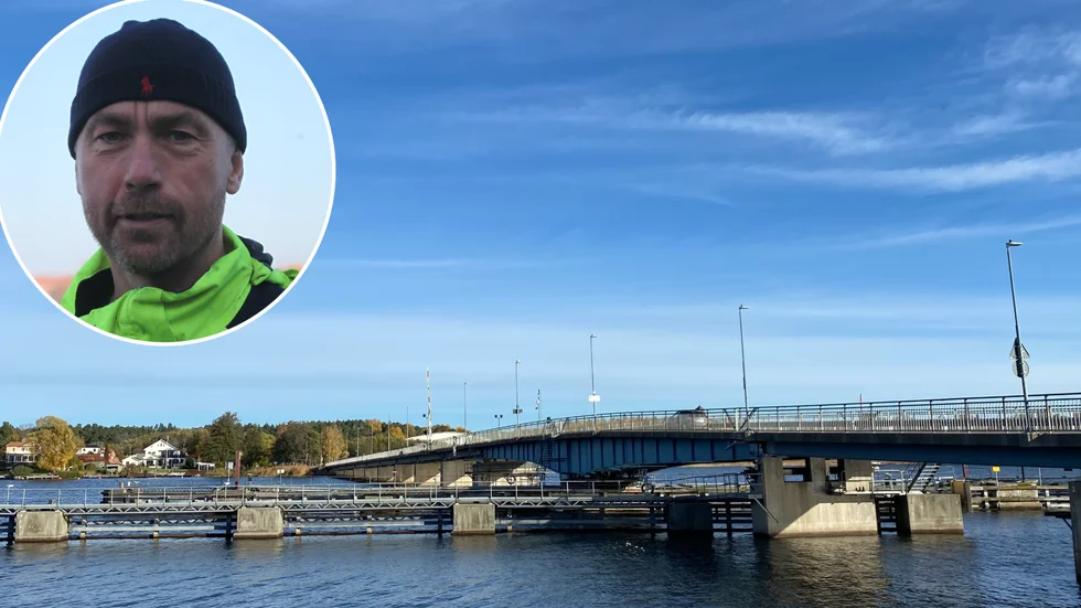Tosteröbron är rostangripen och måste renoveras. Underhållsarbetet på norra sidan sker kommande vecka nattetid, då all trafik tvingas ta omvägen via Strängnäsbron. Infälld syns kommunens drifttekniker David Noreen.