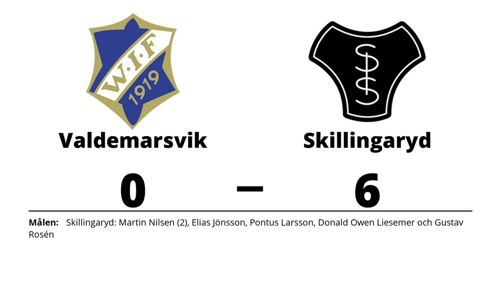 Valdemarsviks IF förlorade mot Skillingaryds IS