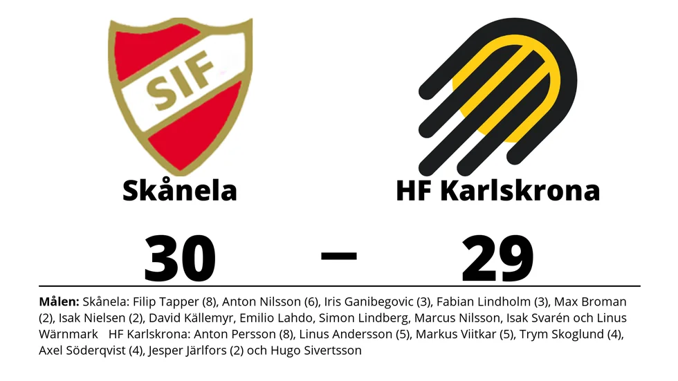 Skånela IF vann mot HF Karlskrona