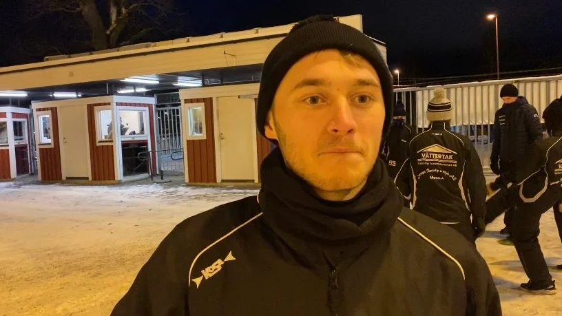 Melker Westman inför IFK Motalas match mot Edsbyn. Redo för kamp.