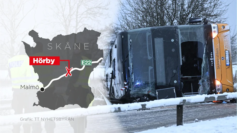 Karta bussolycka Hörby