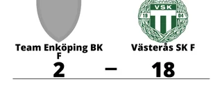 Team Enköping BK F utklassat av Västerås SK F hemma
