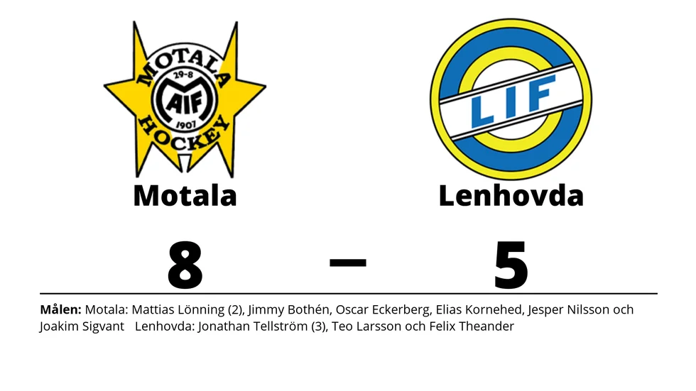 Motala AIF HK vann mot Lenhovda IF