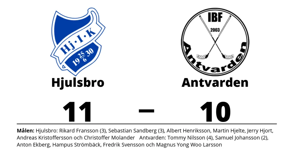 Hjulsbro IK Herr vann mot IBF Antvarden