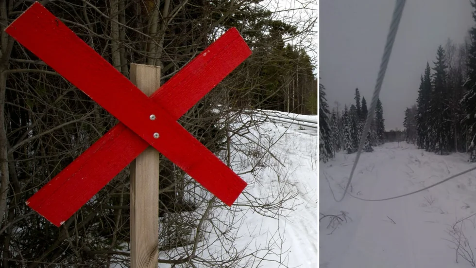 På fredagskvällen åtgärdade Vattenfall de hängande ledningarna på skoterspåret. 