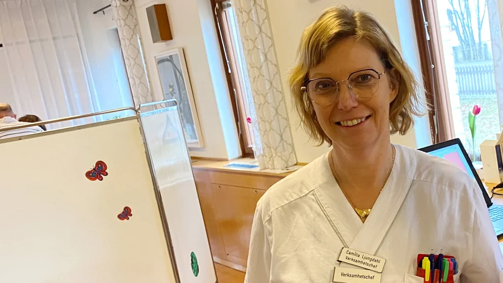 Camilla Ljungdahl är verksamhetschef på Vimmerby Hälsocentral.