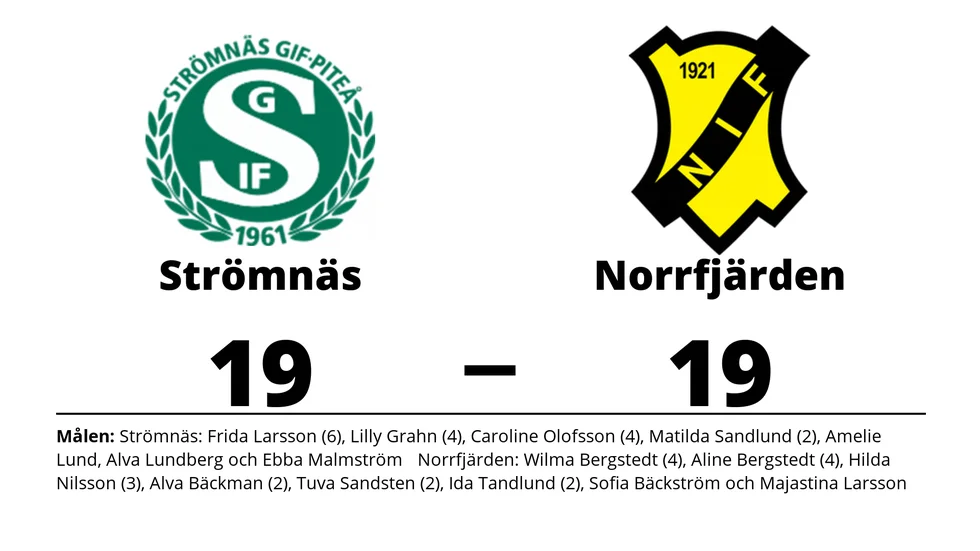Strömnäs GIF spelade lika mot Norrfjärdens IF