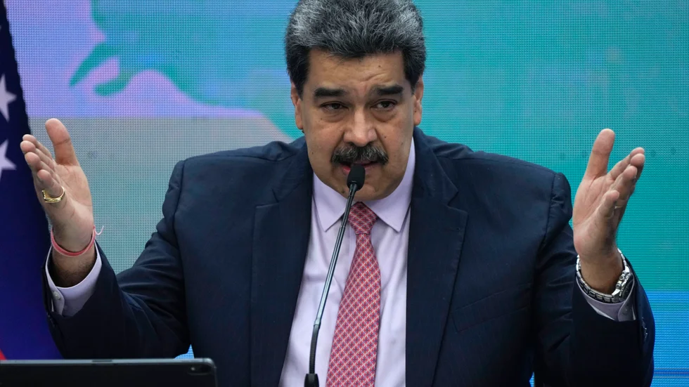 Venezuelas ledare Nicolás Maduro är inte Venezuelas rättmätige ledare, insisterar USA. Arkivbild.