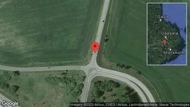 Trafikolycka med lastbil på väg 545