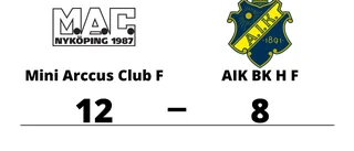 Revansch när Mini Arccus Club F besegrade AIK BK H F