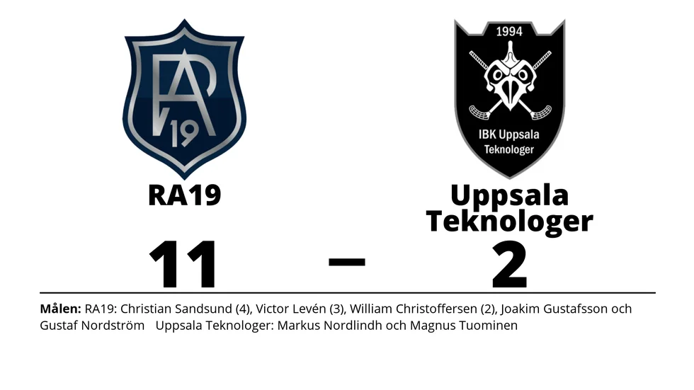 Rosersberg Arlanda IBK vann mot IBK Uppsala Teknologer