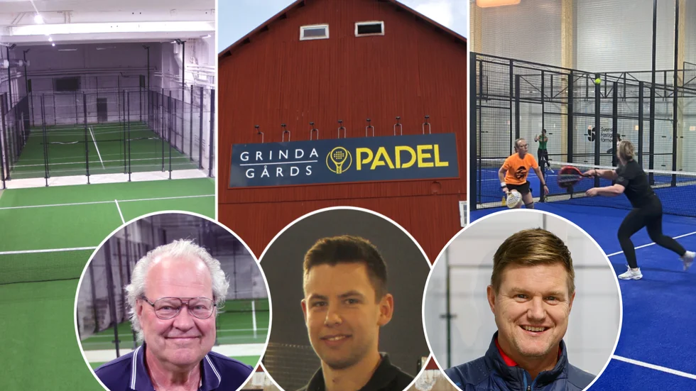 Claes Jürss, Filip Lundblad och Daniel Tillnell driver de tre padelhallarna i Flens kommun.