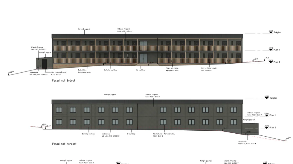 An artist's impression of the new building, according to the building permit application.