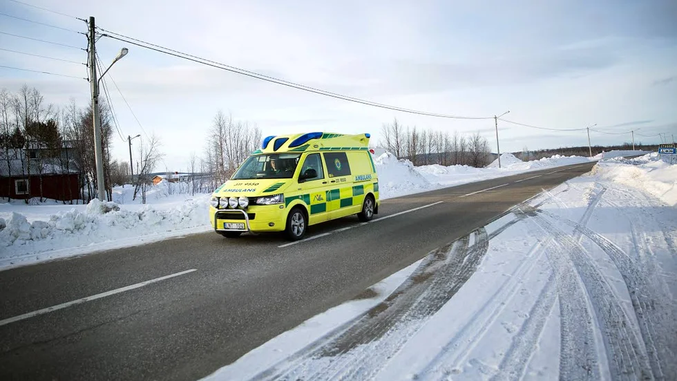 FEL PLATS. Ambulans och räddningstjänst åkte först till LKAB i Kiruna. SOS Alarm utreder vad som har gått fel.