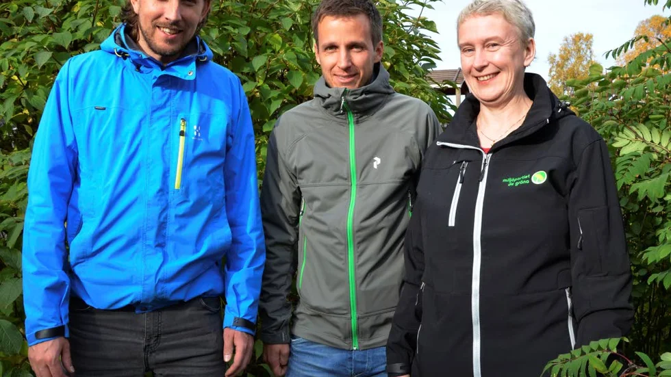 VALFRAMGÅNG. Henrik Ölvebo, projektingenjör, Mattias Liinanki, ingenjör,  Dagmar Nyman, undersköterska och Joakim Nordstrand prospekteringsgeolog (ej i bild),  kommer att representera Miljöpartiet i fullmäktige.