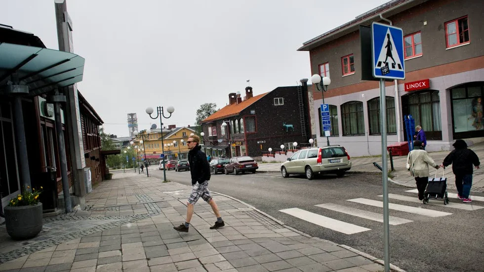 OSOMRIGT. Under måndagen drabbades Kiruna av snöfall.