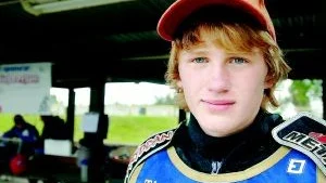 Debut i landslaget. Efter en lyckad säsong hittills så gör Kim Johansson i morgon debut i 80cc-landslaget när Sverige möter Danmark på Ljungheden.                                                                                                 Foto: MATILDA AHL