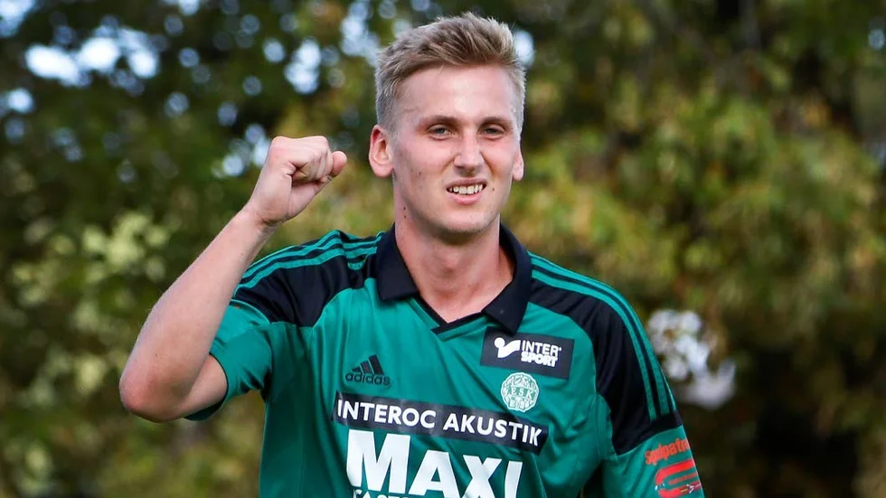Jonathan Böckert gjorde mål i säsongens sista match.