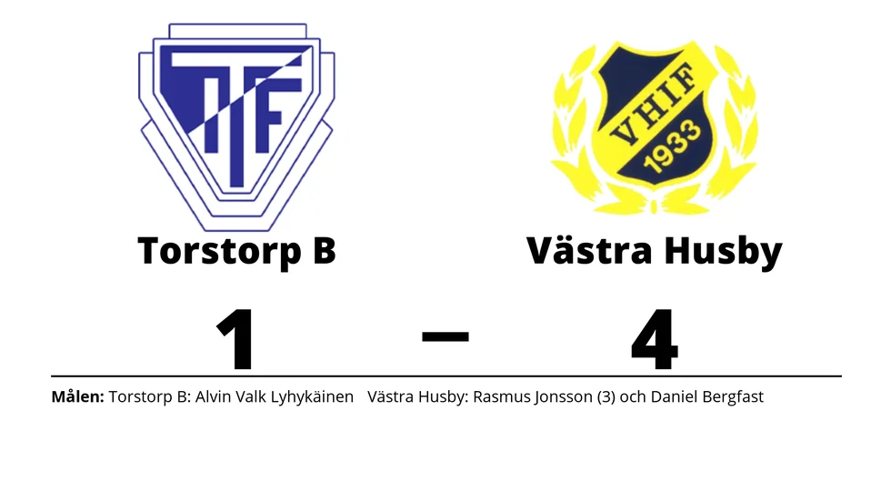 Torstorps IF B förlorade mot Västra Husby IF