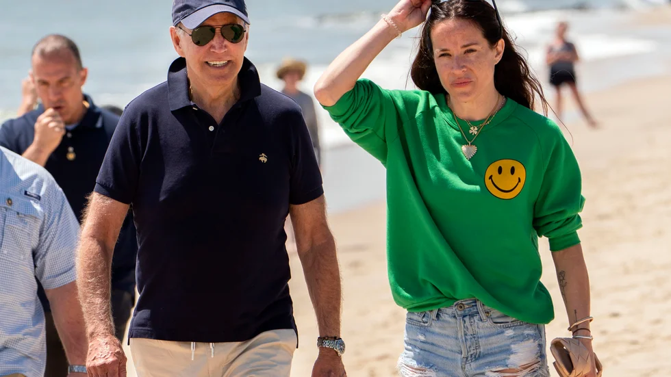 USA:s president Joe Biden tillsammans med dottern Ashley Biden. Arkivbild.