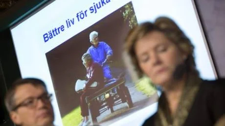 I går vid presentationen av satsningen på sjuka äldre.Foto: Scanpix