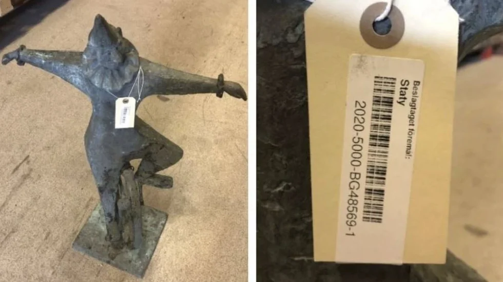 Polisen hittade skulptur som stulits i Vadstena. Men ingen döms. 