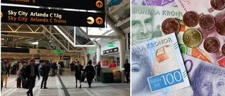 Greps med miljontals kronor på Arlanda 