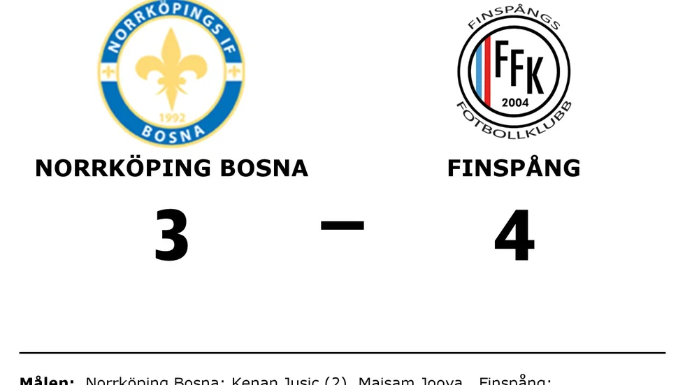 Norrköpings IF Bosna förlorade mot Finspångs FK