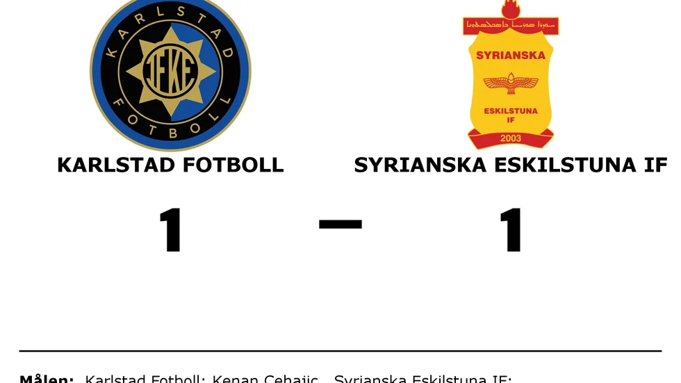 IF Karlstad Fotbollutveckling spelade lika mot Syrianska Eskilstuna IF