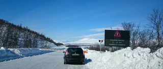 Stora trafikstopp längs E10:an i fjällen