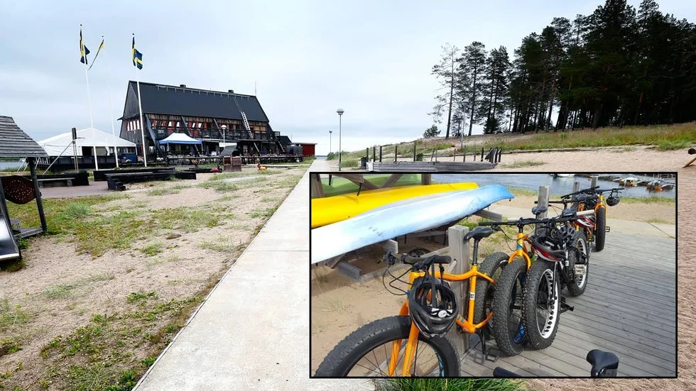 Fat-bikes. De fem stulna cyklarna är lätta att känna igen med sina stora däck och orangea färg.