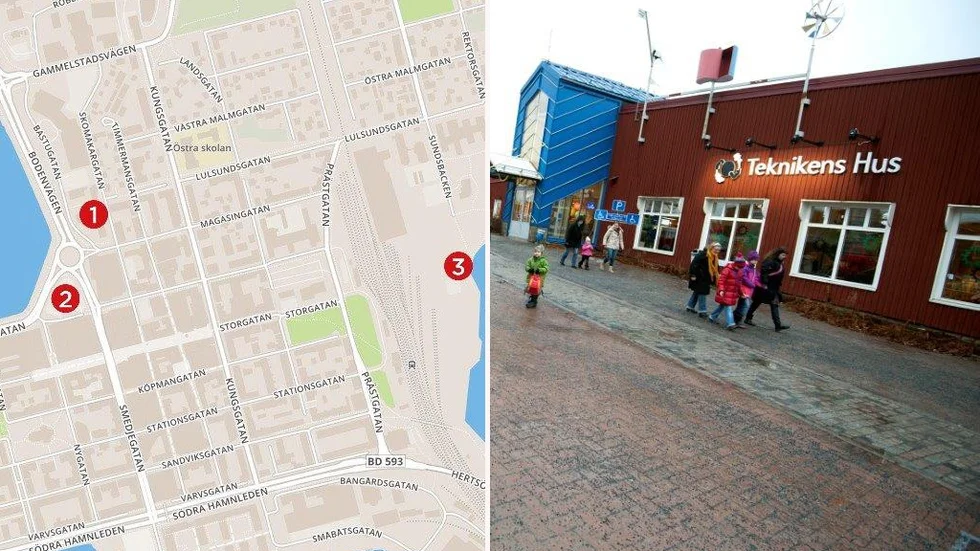 Det är inte klart. Men detta är tre tänkbara platser där framtida Teknikes hus skulle kunna placeras.