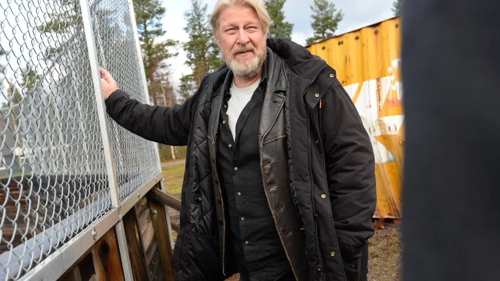 Rolf Lassgård på inspelningarna under måndagen.