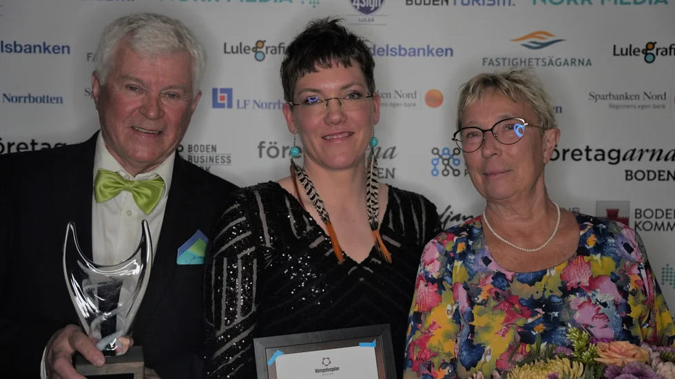 De första vinnarna under Bodens näringslivsgala 2022 är Britta Jonsson-Lindvall och Kent Lindvall.