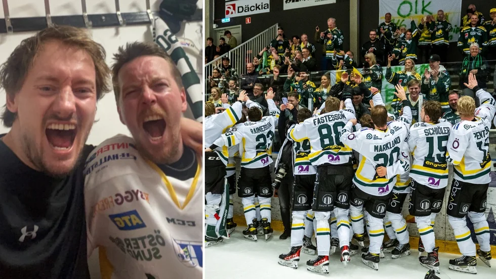 Christian Hägg från Alunda och Linus Rotbakken från Gimo har varit med och tagit Östersund till hockeyallsvenskan.