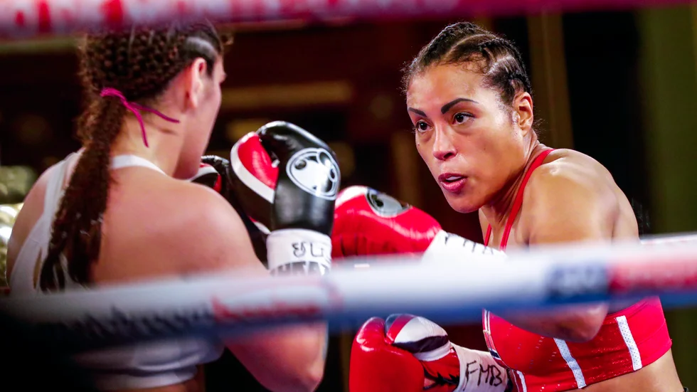 Cecilia Brækhus går titelmatchen mot Patricia Berghult i Colombia i augusti. Arkivbild.