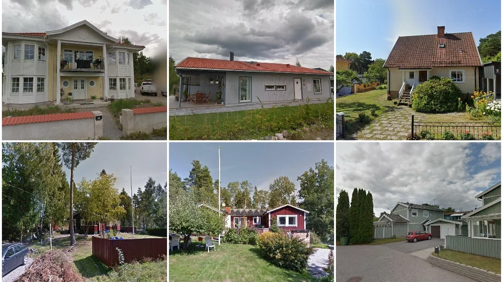 Sundby Strandväg 1, Torparängsvägen 38, Bergvägen 9, Hallonvägen 16, Smultronvägen 1 och Tegelvägen 10.