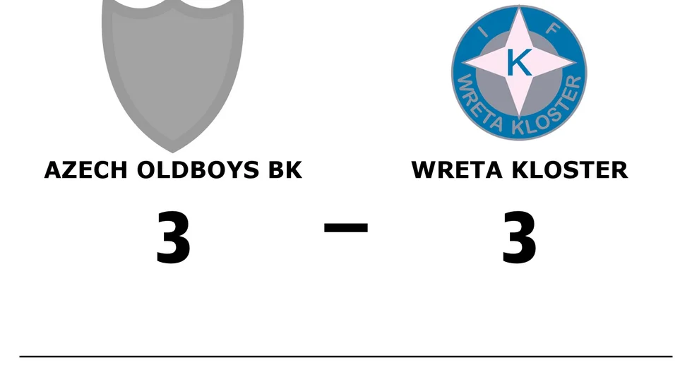 Azech oldboys BK spelade lika mot IFK Wreta Kloster