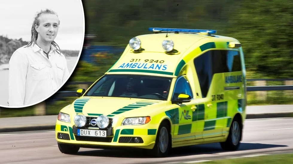 Victor Hägvall sprang med en hjärtstartare till platsen där mannen kollapsat.